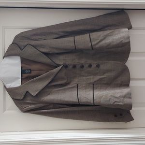 Fall plaid jacket with beautiful light touches of gold threading. 18W